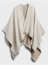 Reversible Leopard Poncho | Banana Republic Factory