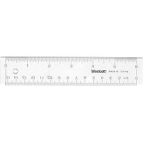 Westcott See Through 6-Inch Acrylic Ruler, Clear (10561) | Amazon (US)