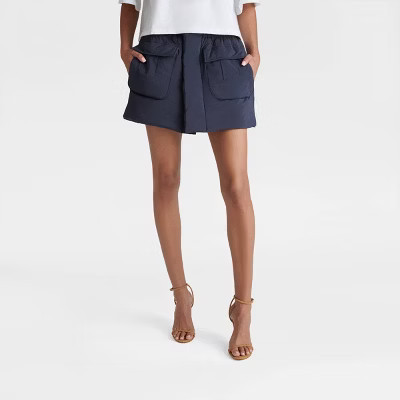 KBB by KAHLANA Women's 'The Duvet Cargo Skirt' - Navy Blue S | Target