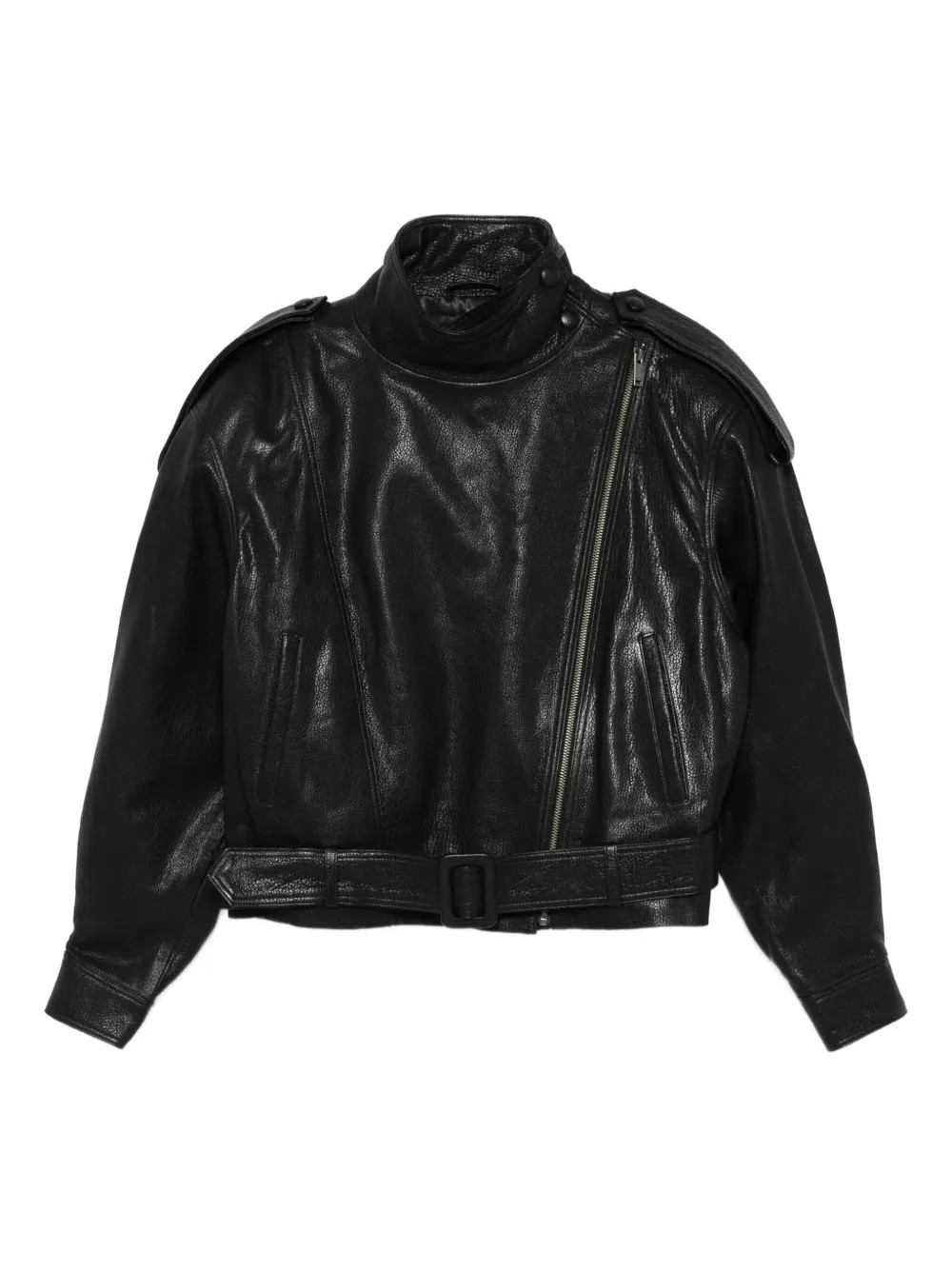 grained leather jacket | Farfetch Global