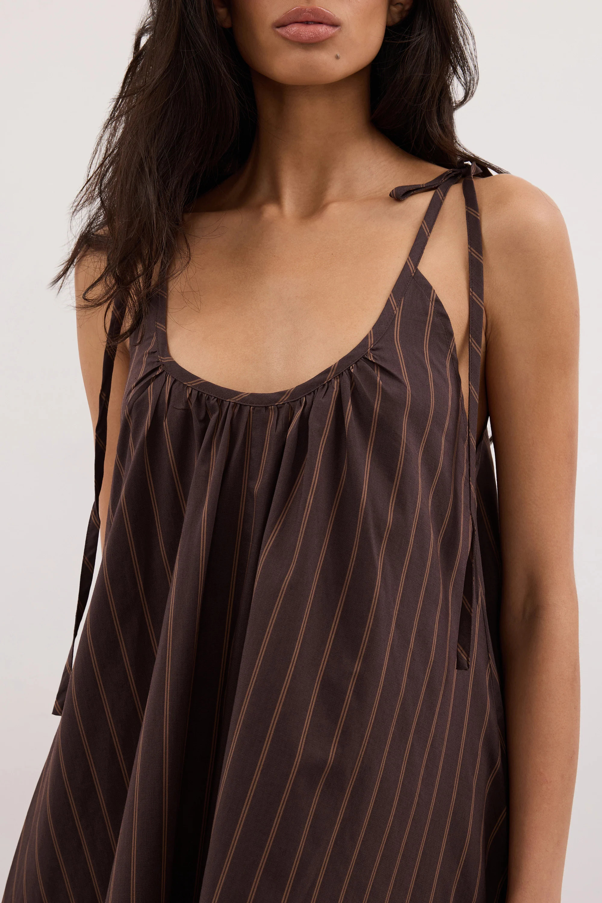 FABLE CHOC STRIPE MIDI DRESS | DISSH