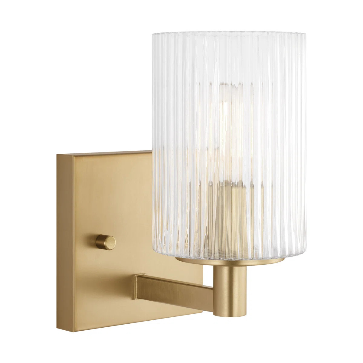Luisa bath wall sconce with clear fluted glass shades | Wayfair North America