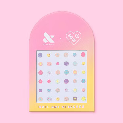 Stoney Clover Lane x Target Olive & June Nail Art Stickers - Smiley Faces - 36ct | Target