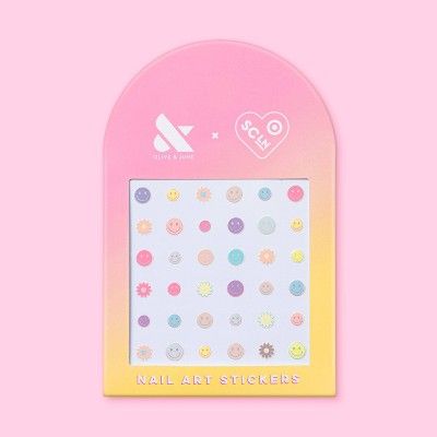 Stoney Clover Lane x Target Olive &#38; June Nail Art Stickers - Smiley Faces - 36ct | Target