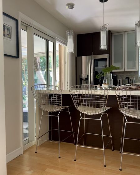 TIMELESS 😍 The iconic Harry Bertoia designed mid-century modern chrome wire series as a counter stool 👌🏽originally designed in the 1950’s and looks fresh and new, a forever fave! Add it to your home collection. 

#LTKstyletip #LTKsalealert #LTKhome