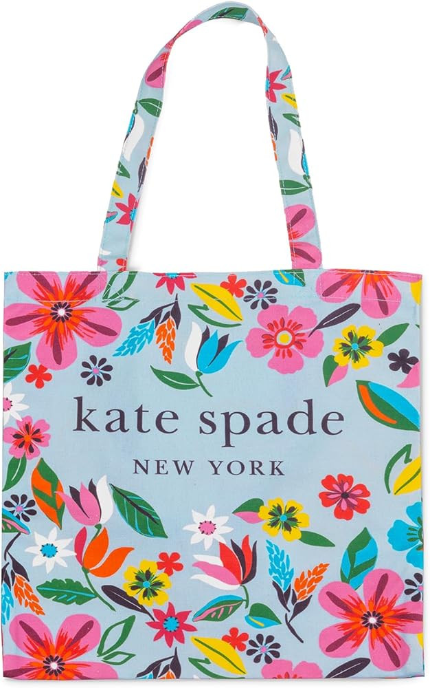 kate spade new york Canvas Tote Bag for Women, Cute Tote Bag for Work or Teacher, Canvas Beach Ba... | Amazon (US)