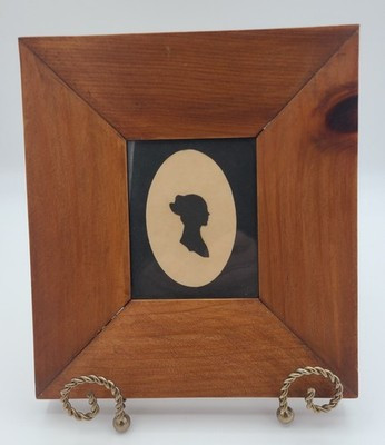 Antique Silhouette of a woman portrait Framed thick wood unidentified | eBay US