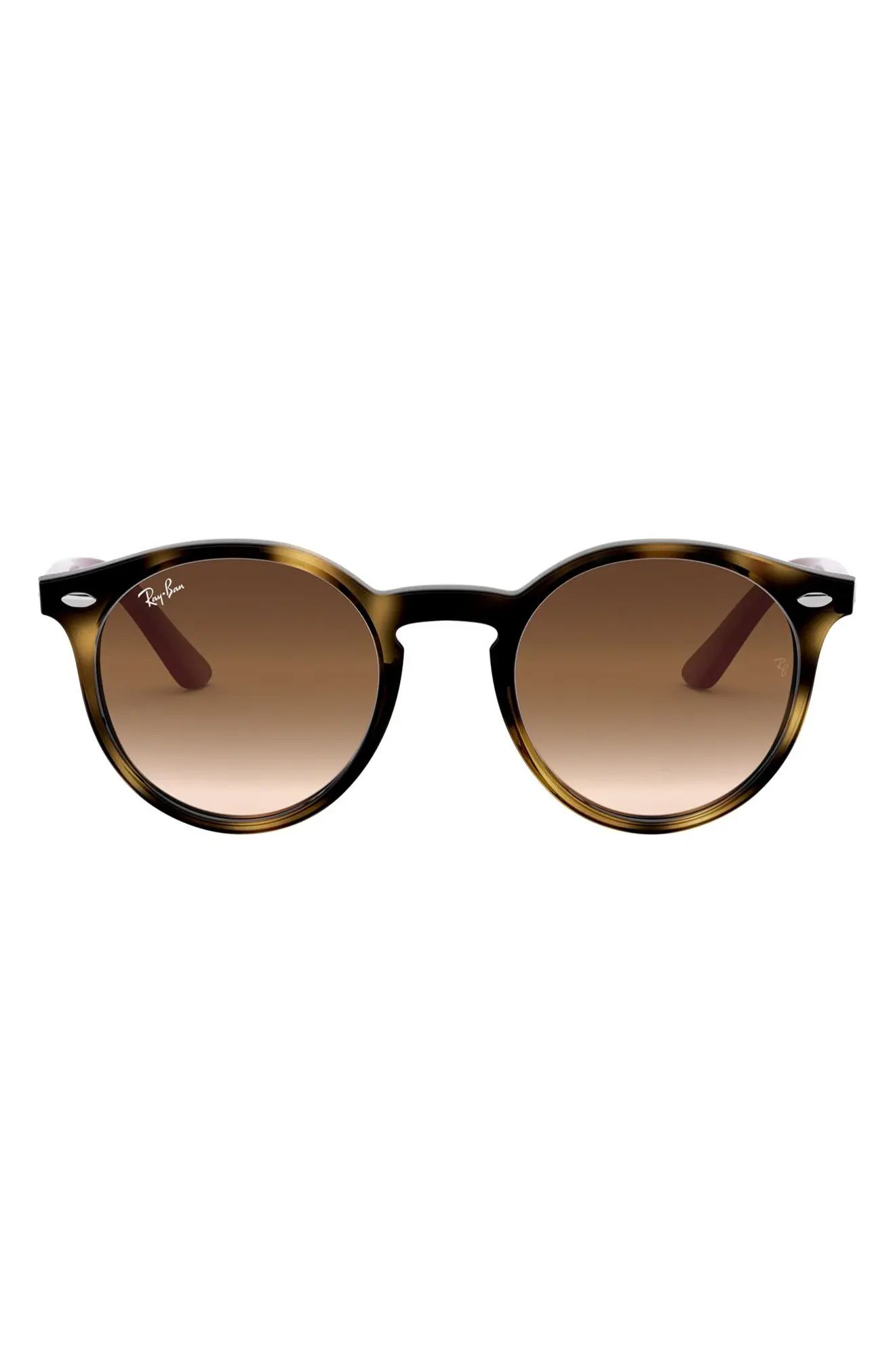 Ray-Ban Junior 44mm Round Sunglasses in Havana/Brown Gradient at Nordstrom | Nordstrom