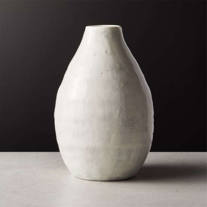 Mila White Shiny Vase | CB2 | CB2