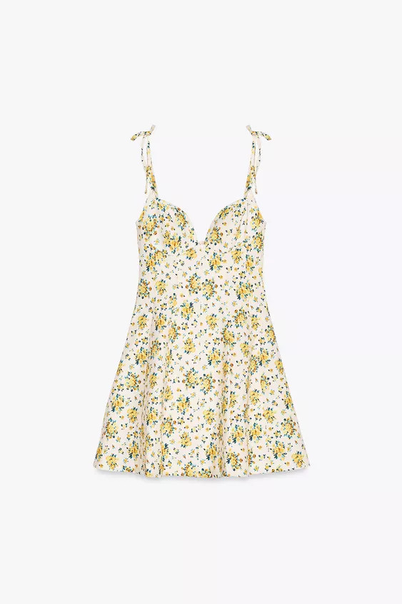 FLORAL POPLIN DRESS | Zara UK