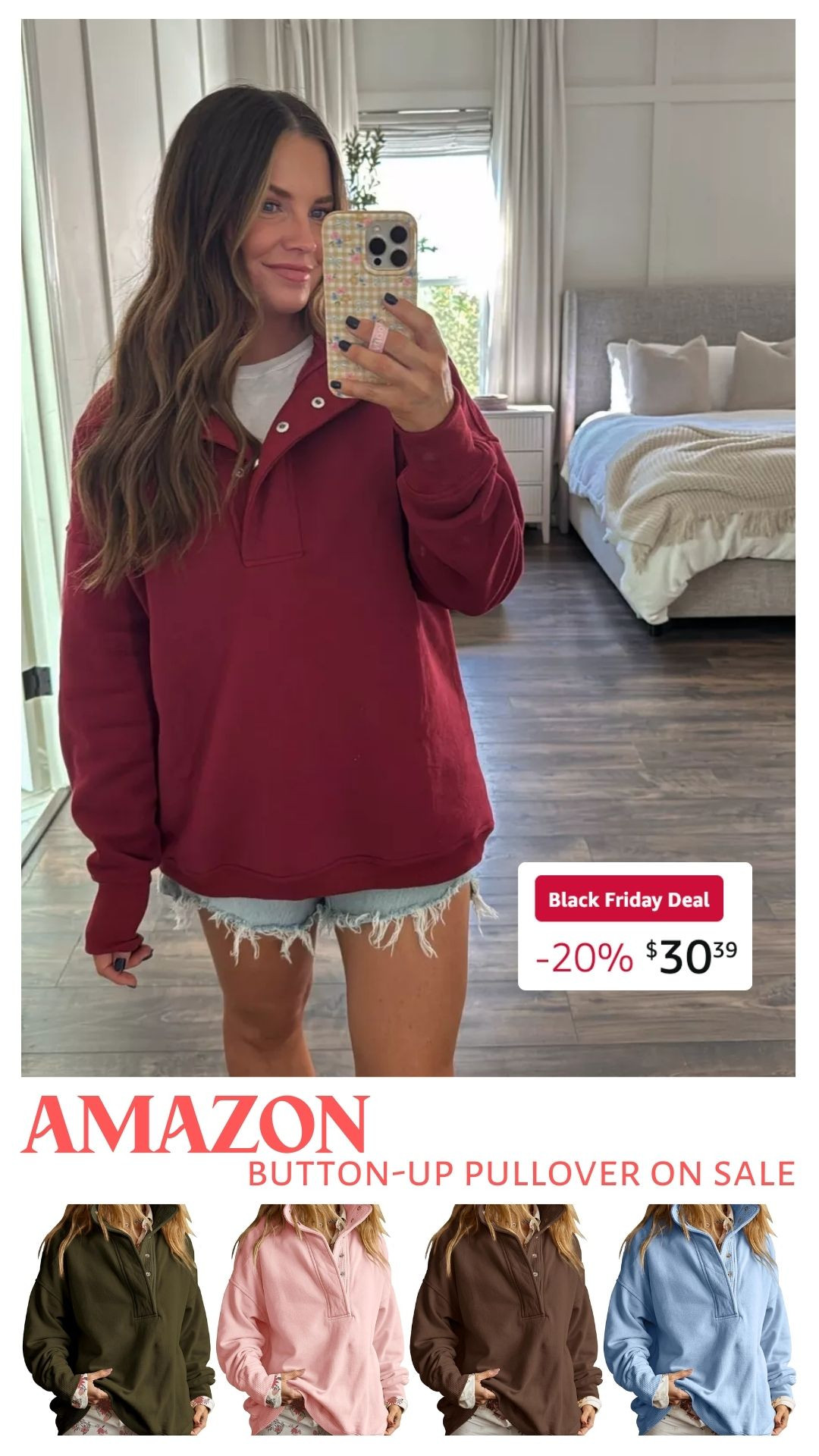 This button-up pullover from Amazon is on sale for 20% off right now!! Comes in so many colors!

sale alert, gifts for her, new arrivals, watchnow, finds under 50, amazon fashion, winter fashion, britt horton 

 #LTKCyberWeek #LTKSaleAlert #LTKFindsUnder50