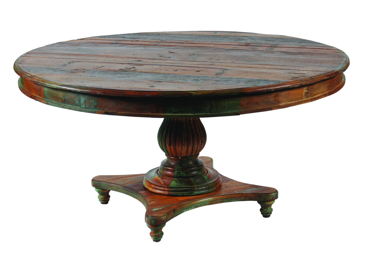 72 Inch Rounded Solid Wood Dining Table In Brown | 1stopbedrooms