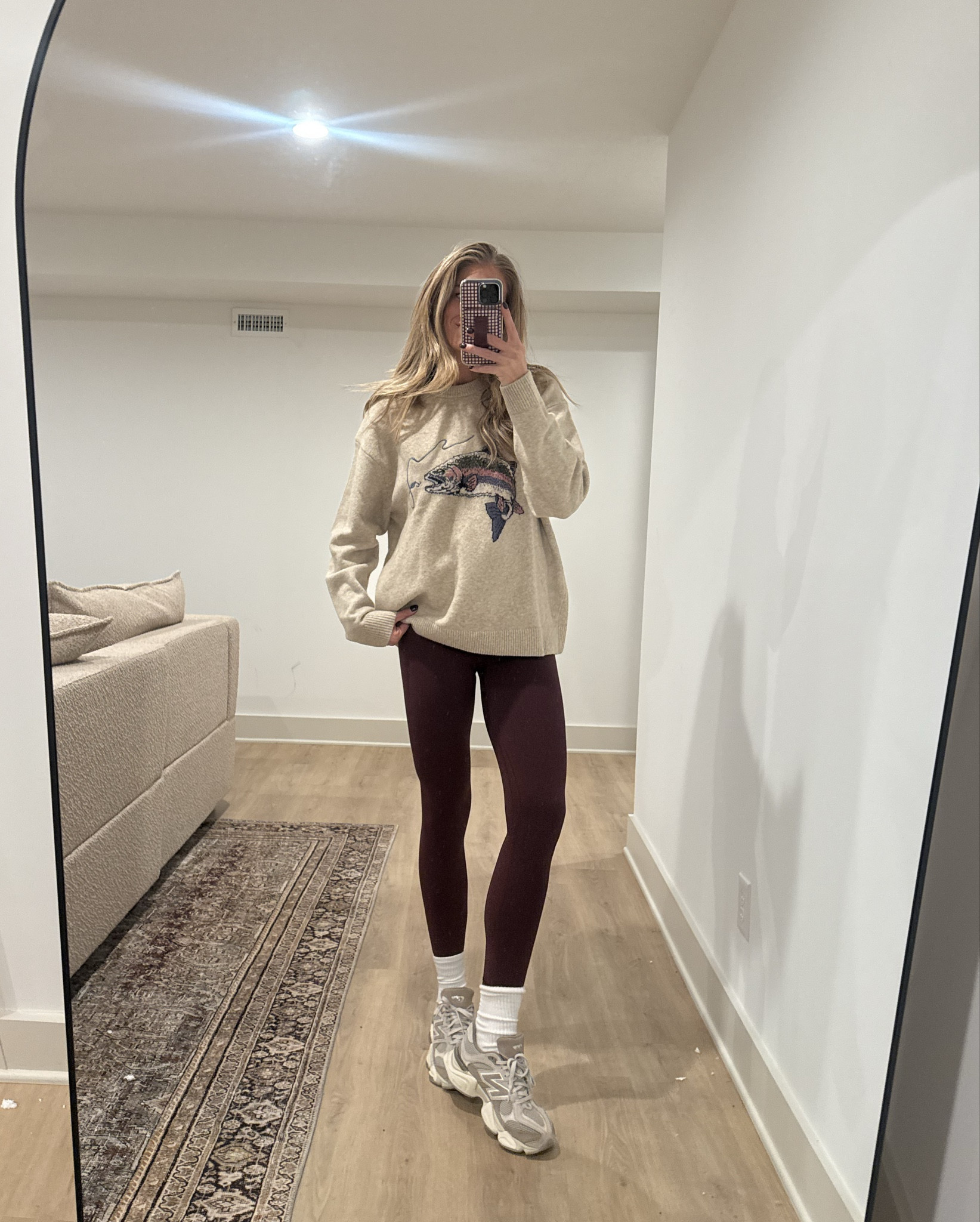 Saturday morning comfy fall outfit 
Small tall in leggings
Medium tall in sweater (runs oversized )

#LTKBump #LTKActive #LTKTall