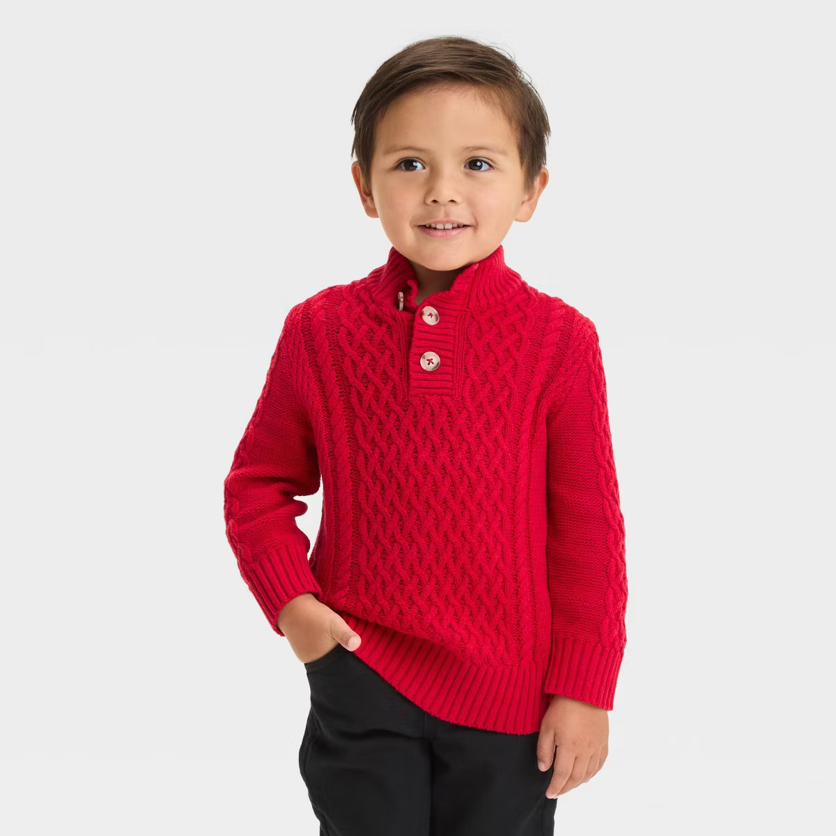 Toddler Boys' Mockneck Pullover Sweater - Cat & Jack™ | Target