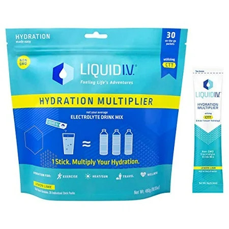 Liquid I.V. Hydration Multiplier, Electrolyte Powder, Easy Open Packets, Supplement Drink Mix - Lemo | Walmart (US)