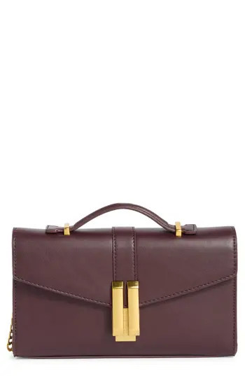 BCBG Double Bar Shoulder Clutch in Black Cherry at Nordstrom Rack | Nordstrom Rack