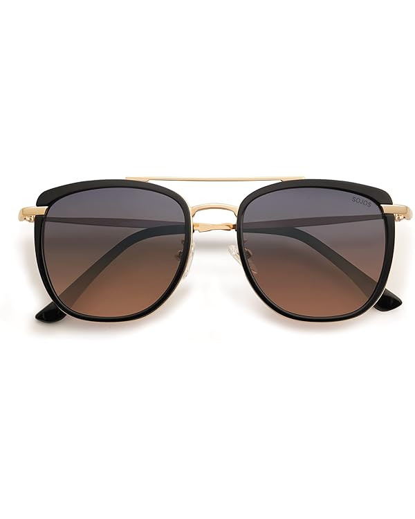 SOJOS Retro Aviator Square Polarized Sunglasses For Women Men,Vintage Women's Sun Glasses Shades ... | Amazon (US)