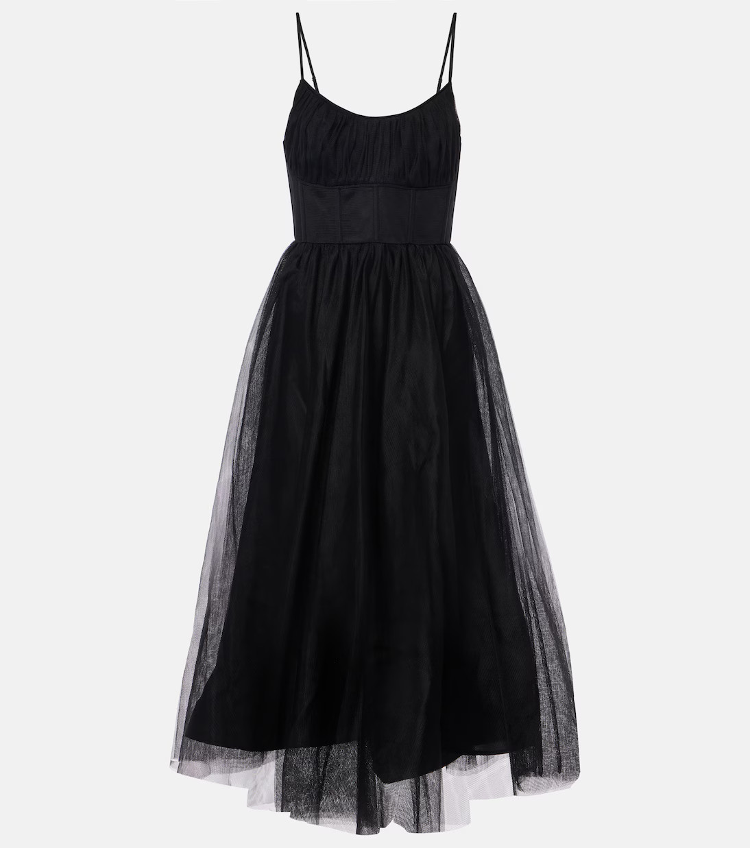 Tulle corset midi dress | Mytheresa (US/CA)