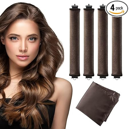 Seritant Heatless Curls Overnight with Satin Head Scarf, Velvet Hair Rollers for Blowout Look, No... | Amazon (US)