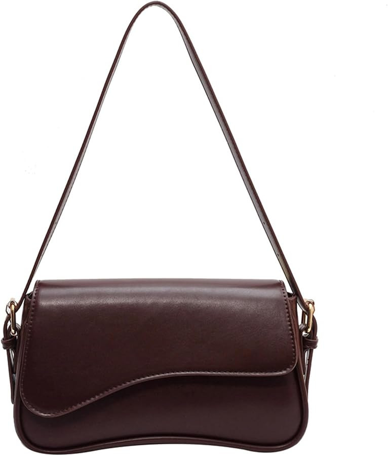 Shoulder Bag for Women Y2K Trendy Purse Vegan Leather Hobo Handbags Clutch Saddle Bag with 2 Remo... | Amazon (US)