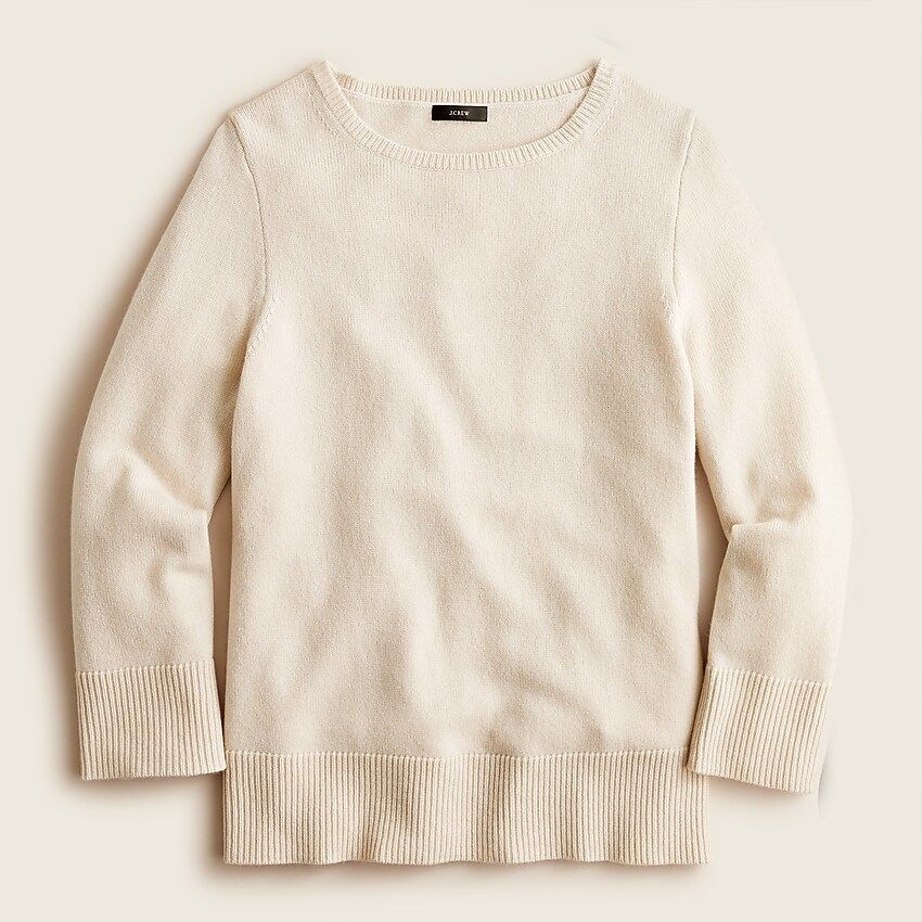 Wool and recycled cashmere oversized crewneck sweater | J.Crew US