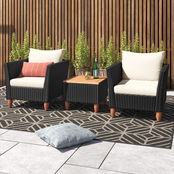 Antun 2 - Person Outdoor Seating Group with Cushions | Wayfair North America