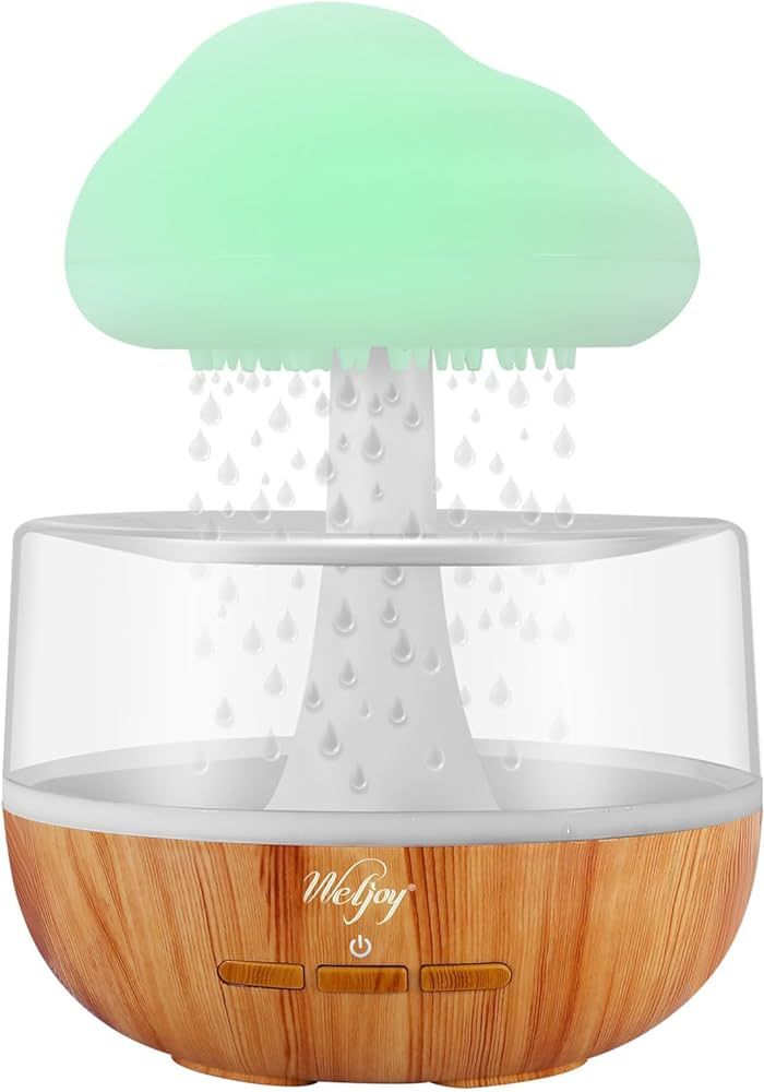 Weljoy Zen Raining Cloud Night Light Aromatherapy Essential Oil Diffuser Micro Humidifier Desk Fo... | Amazon (US)