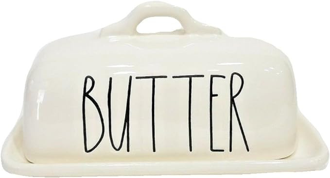 Rae Dunn Magenta Ceramic Butter Dish | Amazon (US)
