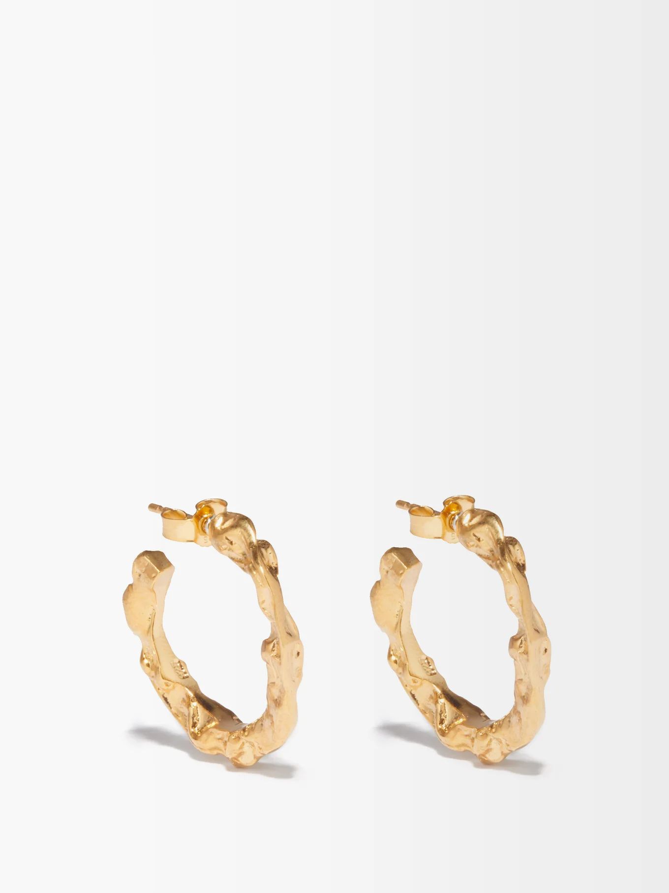 Hermina AthensFull Moon gold-plated hoop earrings | Matches (US)