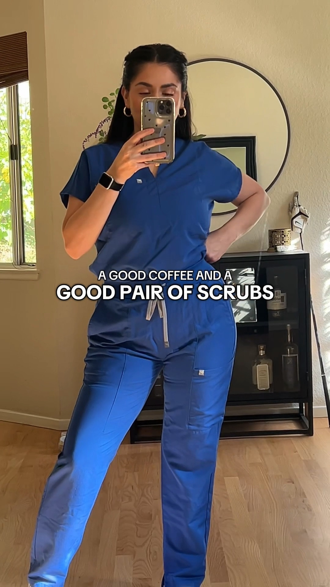 Royal blue nurse scrub top and pants true to size fabletics 

#LTKWorkwear #LTKCyberWeek #LTKFindsUnder50