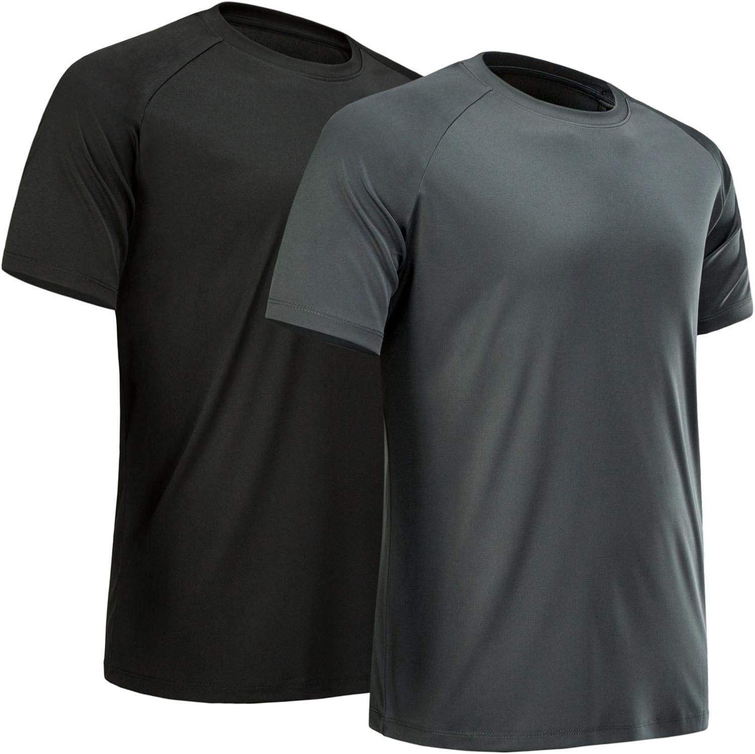 MCPORO Workout Shirts for Men Short Sleeve Quick Dry Athletic Gym Active T Shirt Moisture Wicking | Amazon (US)