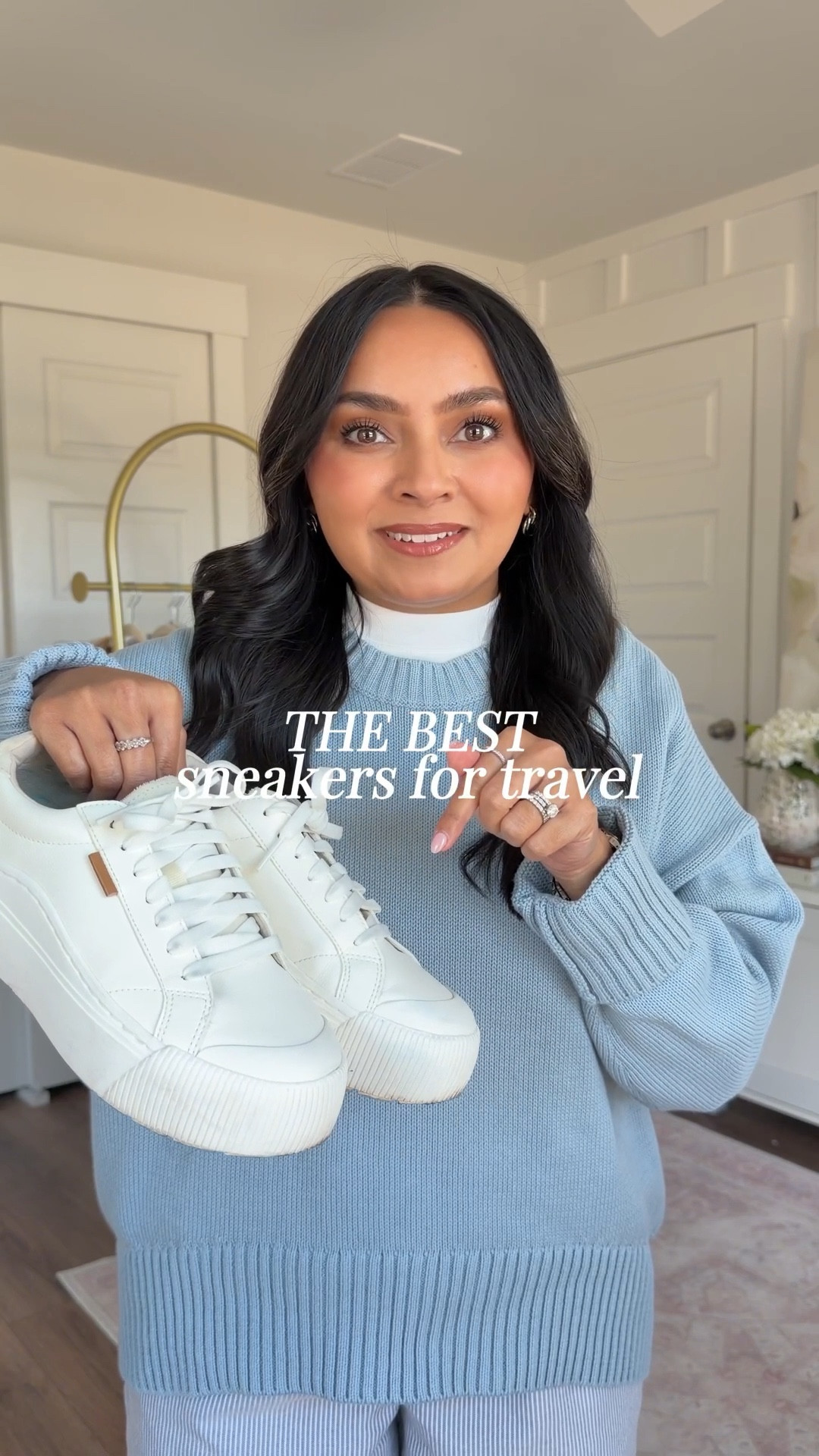 Best sneakers for travel!
White tee size xs petite
Sky Blue sweater size xs TTS 
Blue pull on pants size xs TTS
Sneakers size 6.5 TTS


Europe travel shoes
Vacation sneakers
Tennis shoes 

#LTKgrwm #LTKSaleAlert #LTKTravel #LTKootd