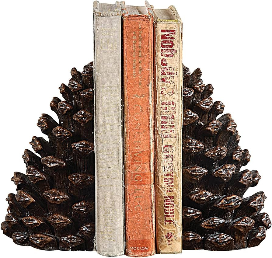Creative Co-Op Pinecone Shaped Resin Bookends (Set of 2 Pieces) | Amazon (US)