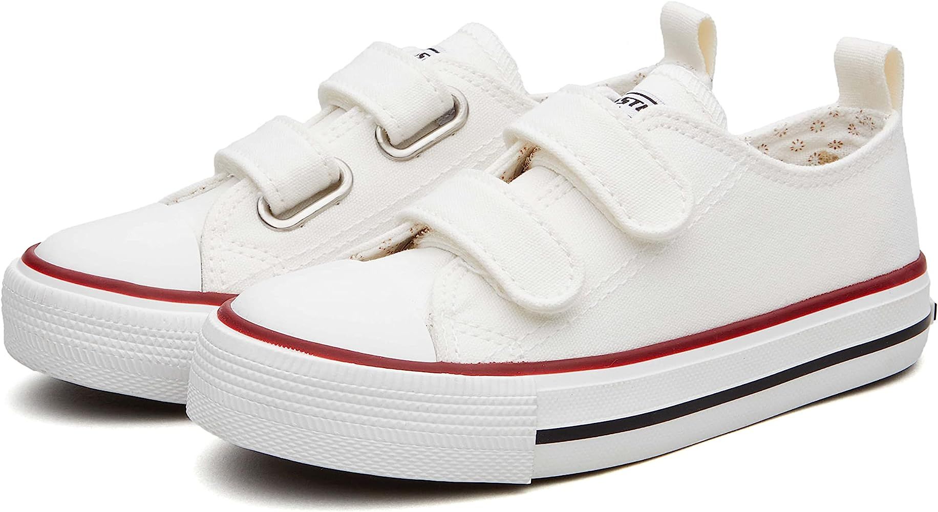 Weestep Toddler Little Kid Boys and Girls Classic Cotton Adjustable Strap Sneaker | Amazon (US)