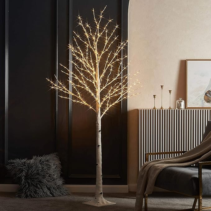 LITBLOOM Lighted Twig Birch Tree with Fairy Lights 6FT 330 LED for Indoor Outdoor Home and Christ... | Amazon (US)