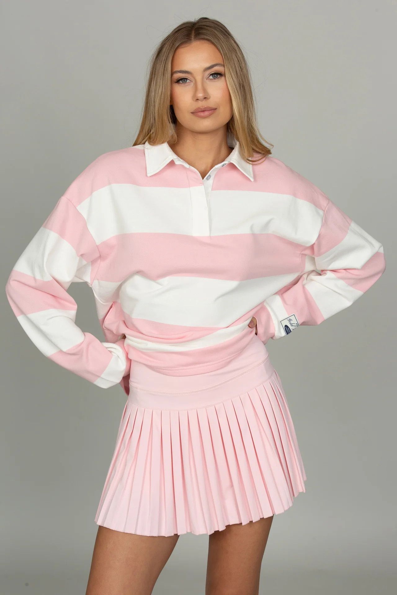 Almond Blossom Striped Rugby Top | Gold Hinge