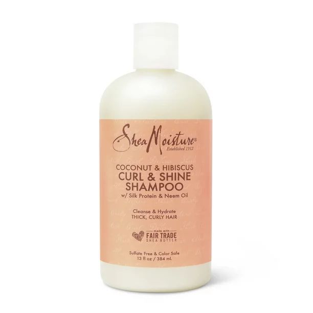 SheaMoisture Coconut and Hibiscus Curl and Shine Coconut Paraben Free Shampoo for Curly Hair 13 o... | Walmart (US)