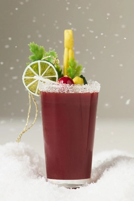 Bloody Mary Cocktail Glass Ornament | Anthropologie (US)