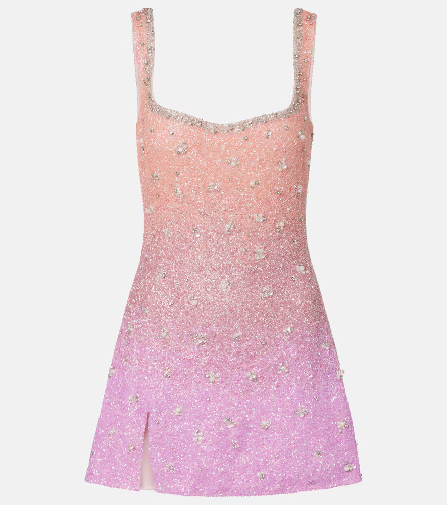 Clio Peppiatt Crystal beaded minidress | Mytheresa (INTL)