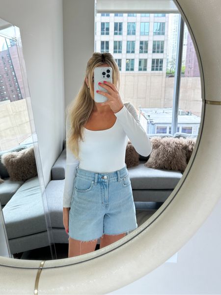 Madewell Perfect Vintage Jean short in Fitzgerald Wash ( raw hem edition) - love that Madewell has longer denim short options 

* also linked other longer length denim short options 

#LTKSeasonal #LTKxMadewell #LTKU