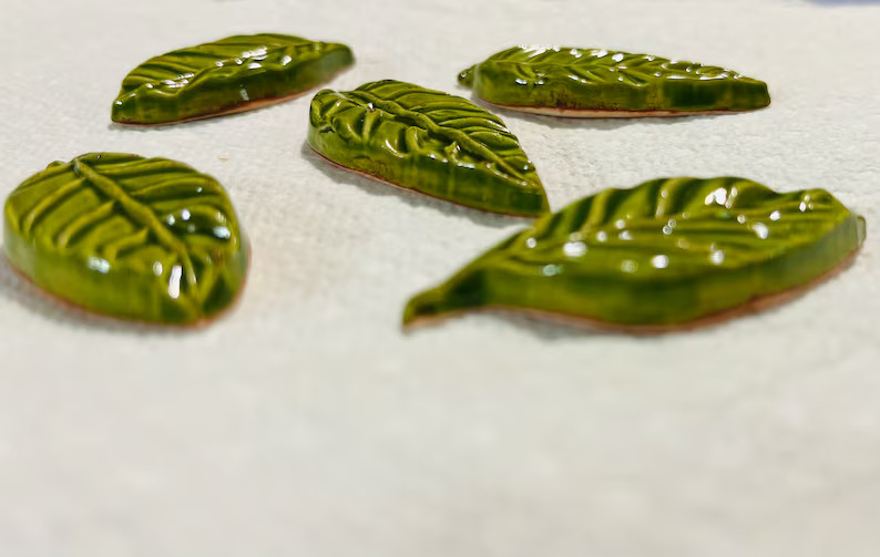 Sculpted Ceramic Leaves - Etsy | Etsy (US)