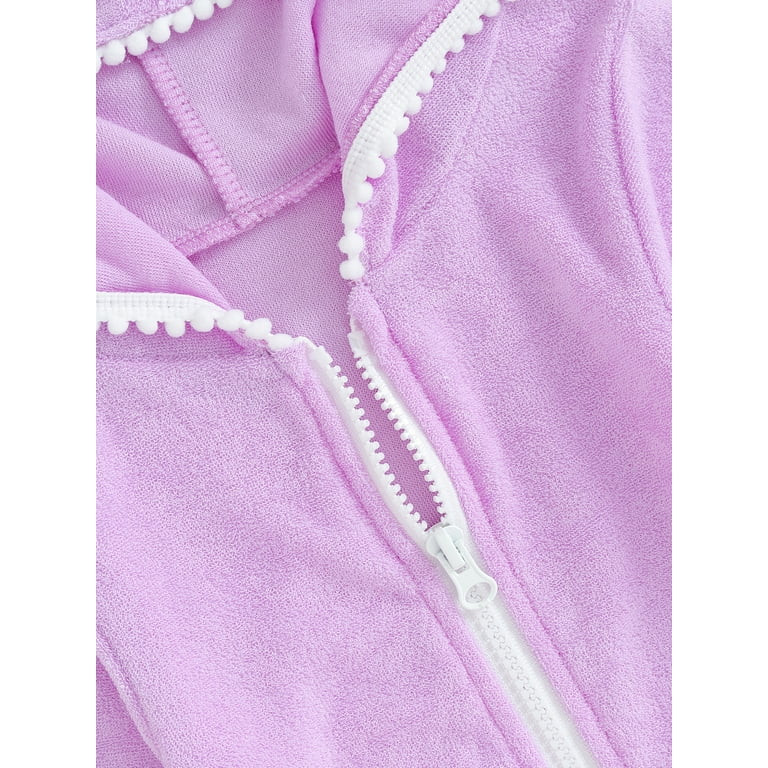 WERNZATT Toddler Little Girls One Piece Swim Coverups Kids Zip-Up Hoodie Dress Beach Pool Bathing... | Walmart (US)
