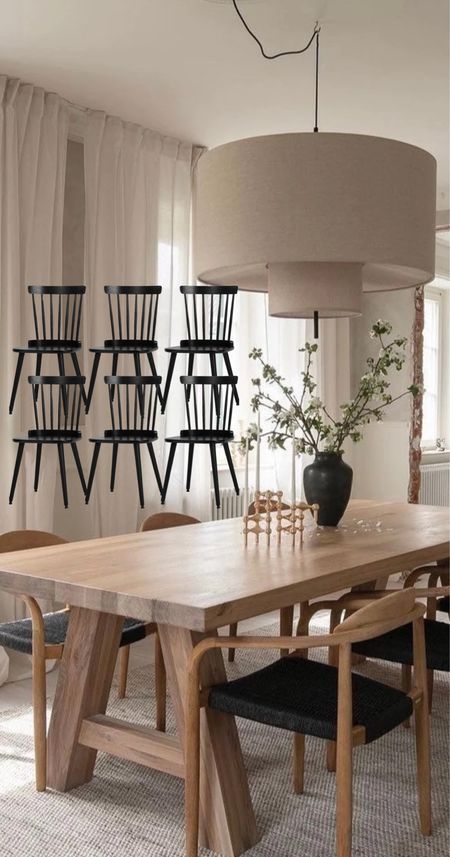 Set of six black chairs for dining table under $400

#LTKhome