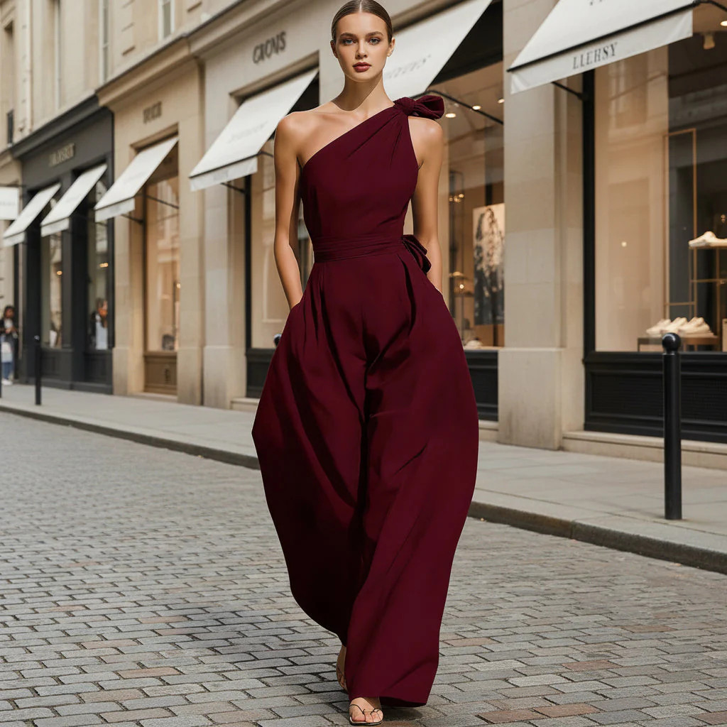 Women's Sleeveless Halter Neck Cinched Waist Slim Jumpsuit \u2013 6 Colors | Zulily