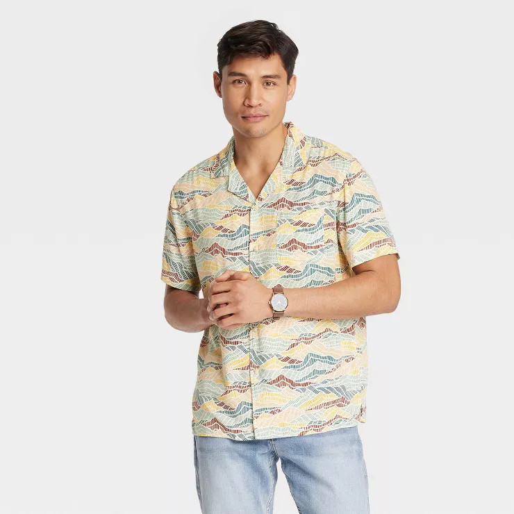 Men's Short Sleeve Button-Down Camp Shirt - Goodfellow & Co™ | Target