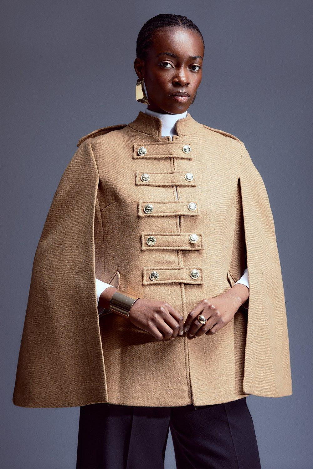 Italian Wool Cape Coat | Karen Millen US