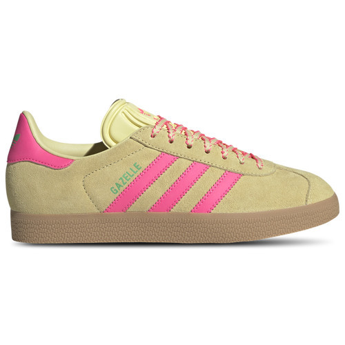 adidas Originals Womens adidas Originals Gazelle - Womens Shoes Powder Yellow/Lucid Pink/Gum Size 08.5 | Foot Locker (US)