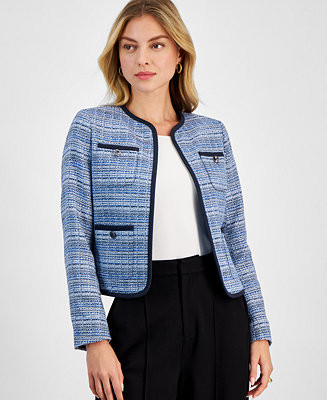 Bar III Women's Tweed Open-Front Jacket, Exclusively at Macy's - Macy's | Macy's
