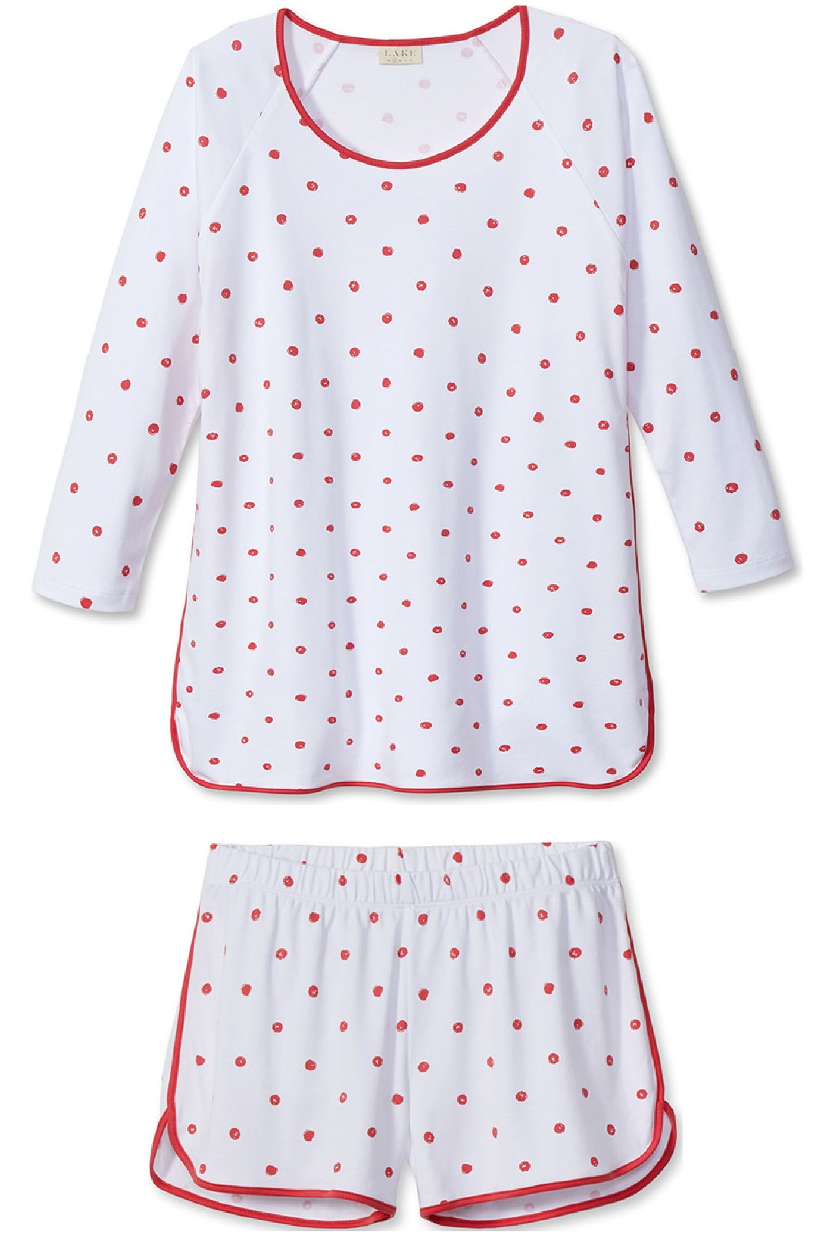 Pima Long-Short Set in Red Currant | LAKE Pajamas