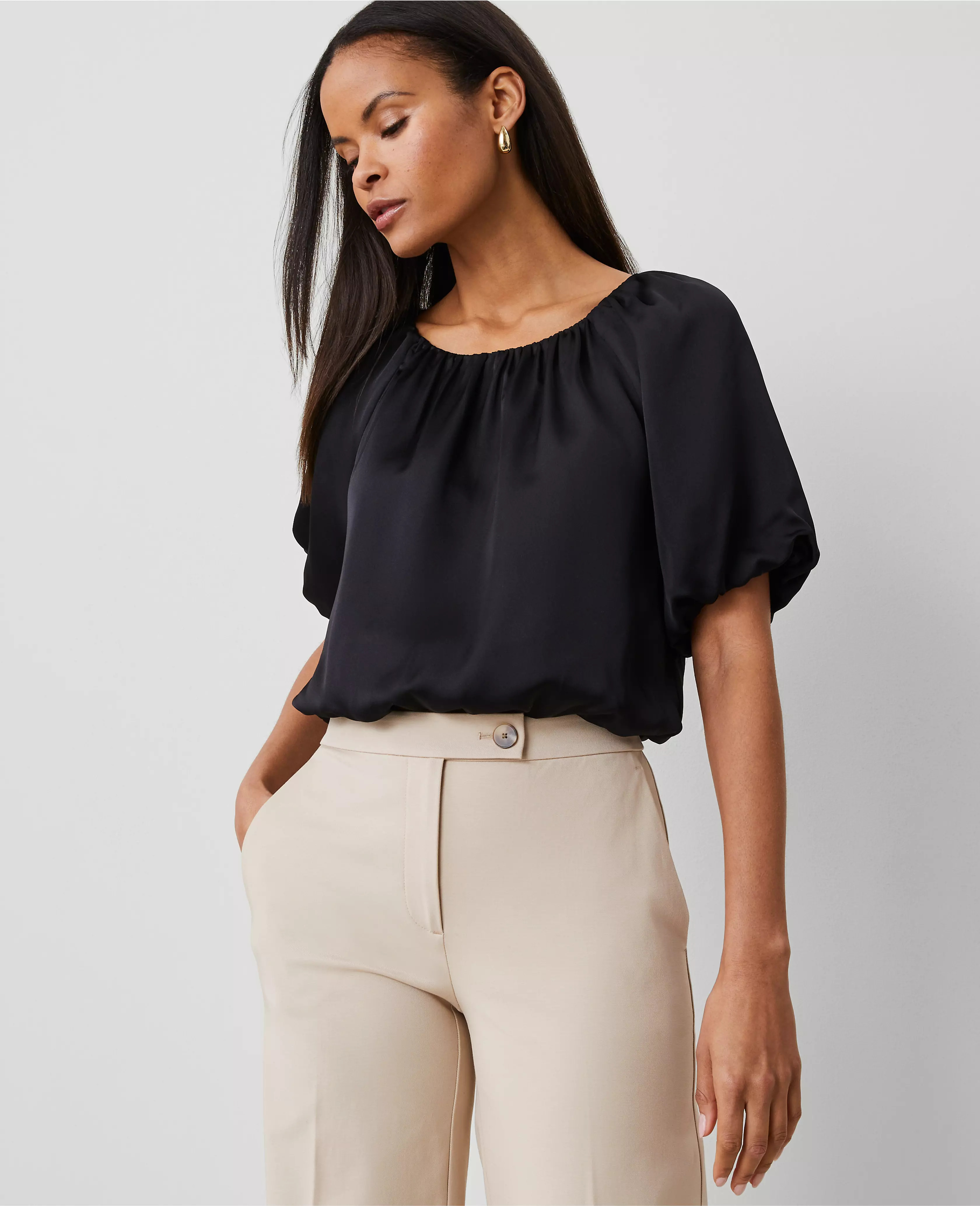 Bubble Hem Top | Ann Taylor